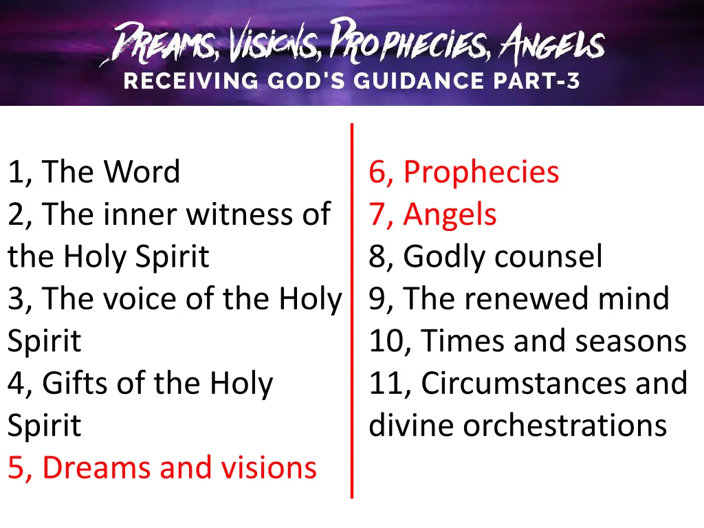 1 the word 2 the inner witness of the holy spirit 2