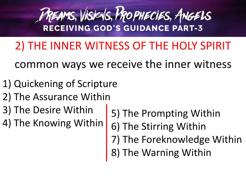 2 the inner witness of the holy spirit