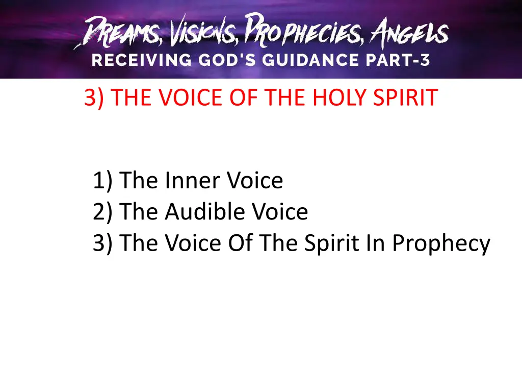 3 the voice of the holy spirit