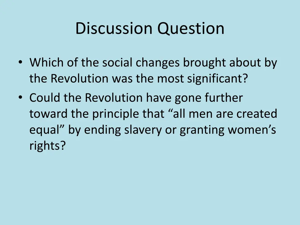 discussion question