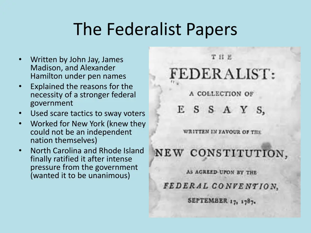 the federalist papers