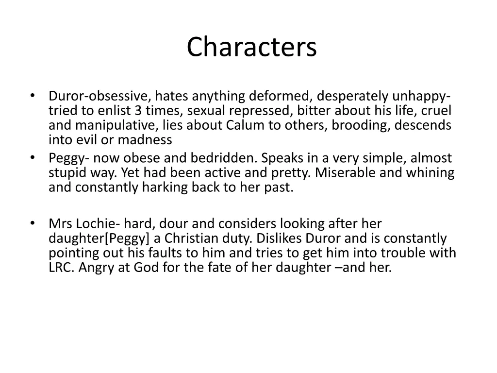 characters 1