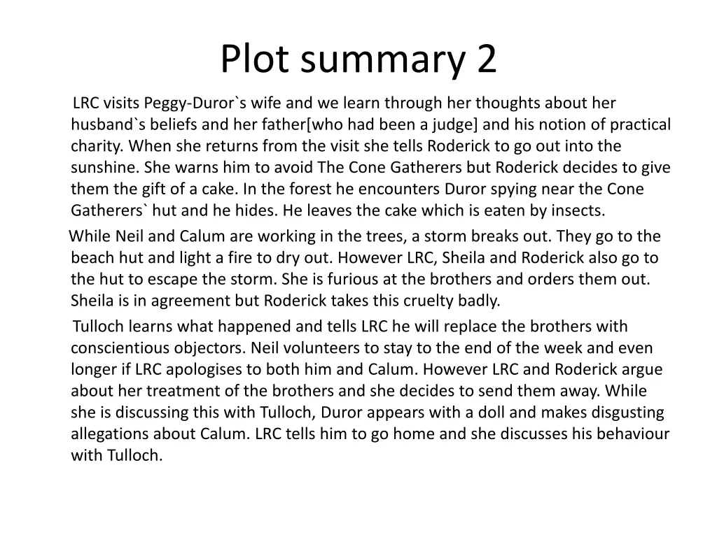 plot summary 2
