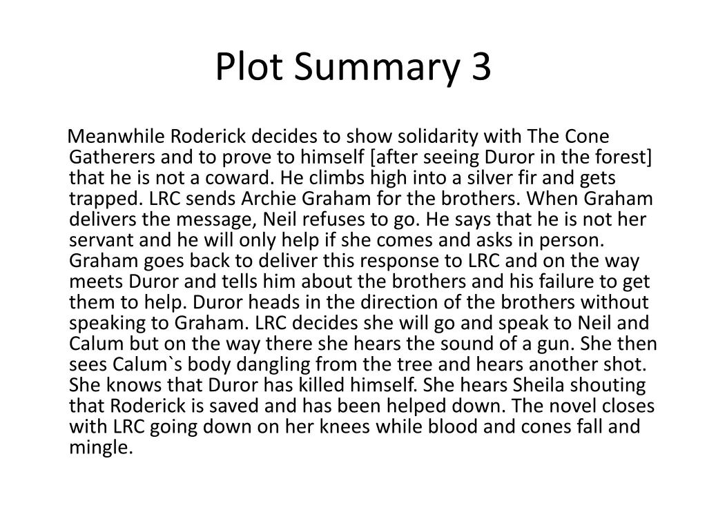 plot summary 3