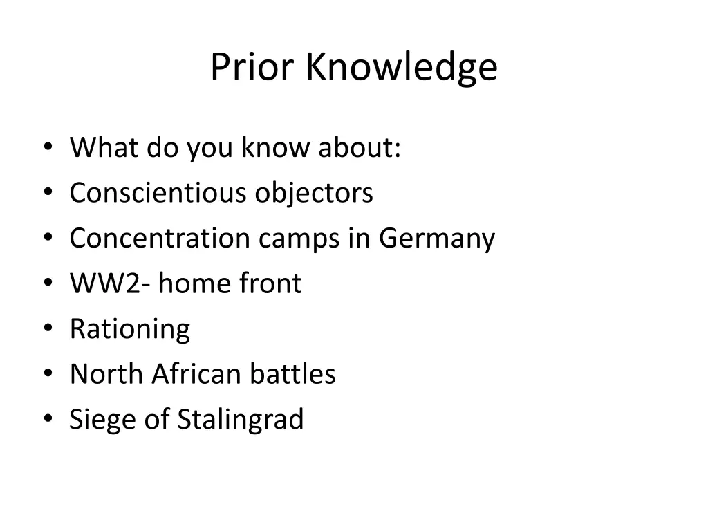 prior knowledge
