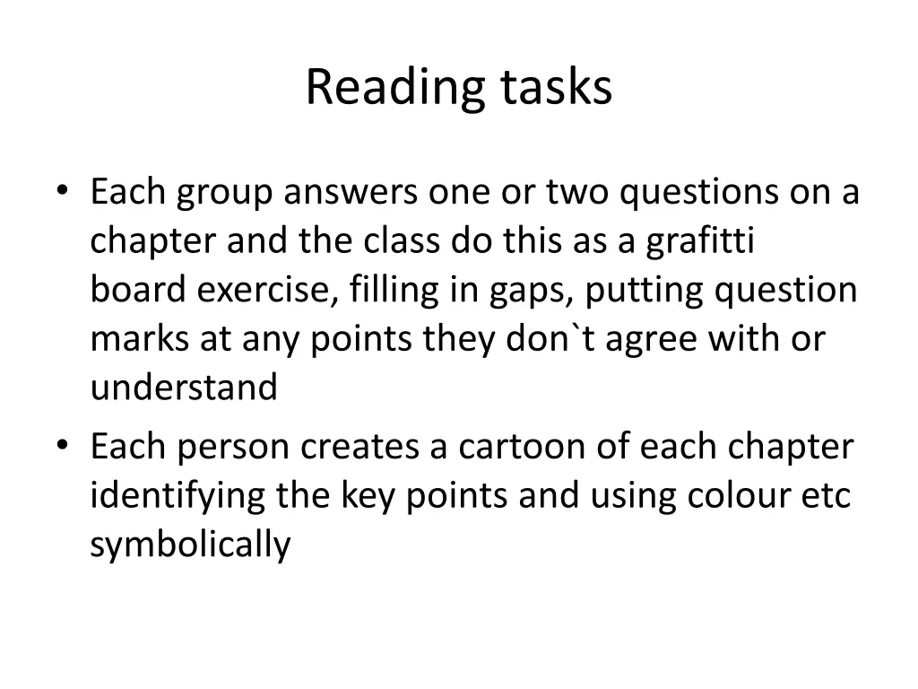 reading tasks