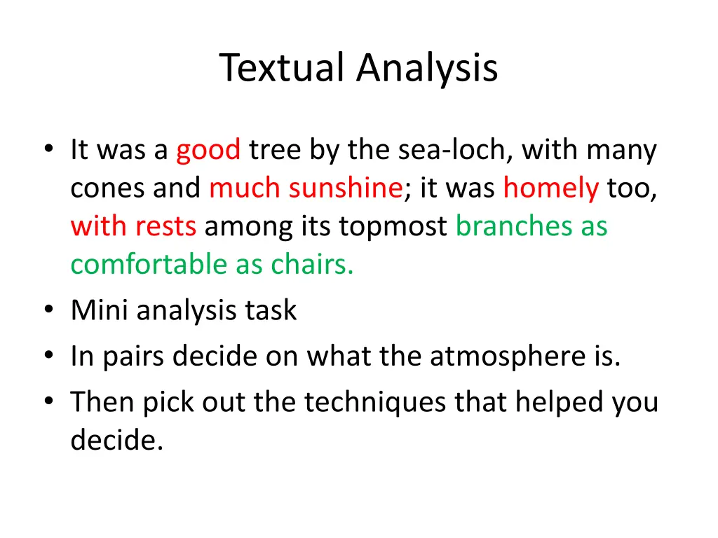 textual analysis