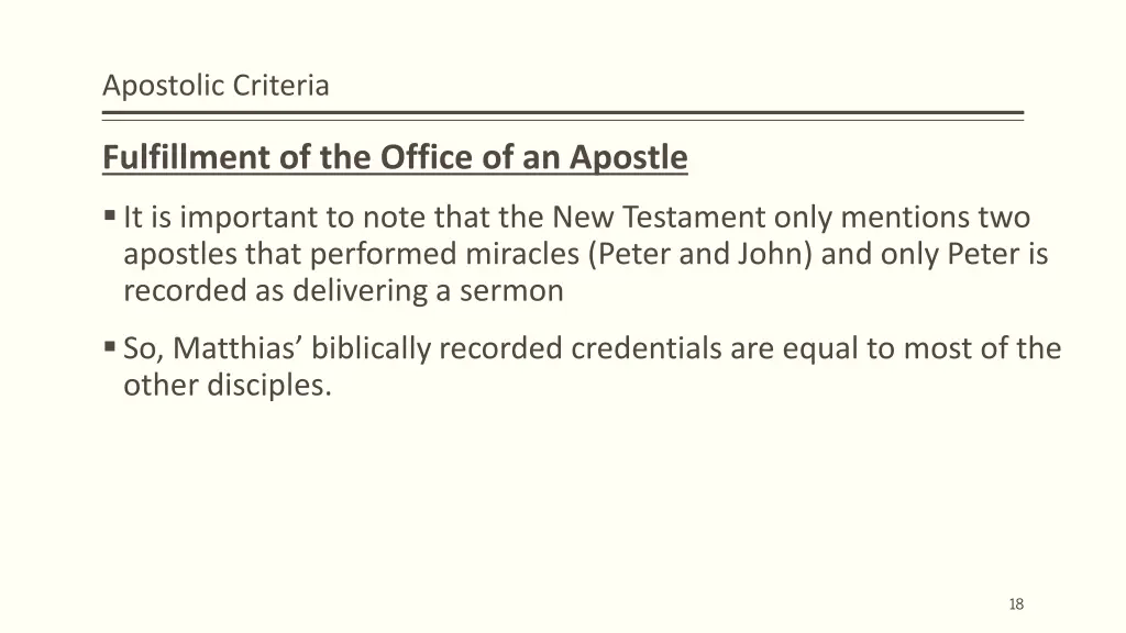 apostolic criteria 5