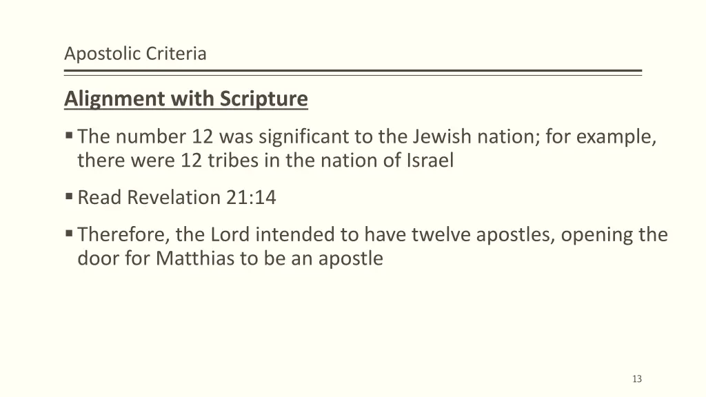 apostolic criteria