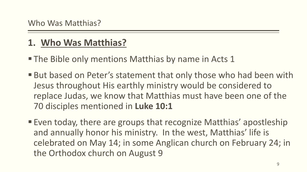 who was matthias