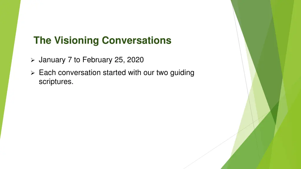 the visioning conversations