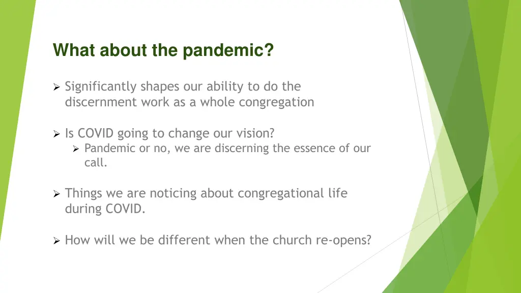 what about the pandemic