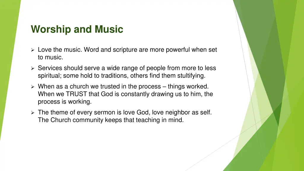 worship and music