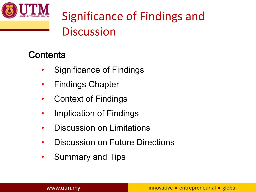 significance of findings and discussion 1