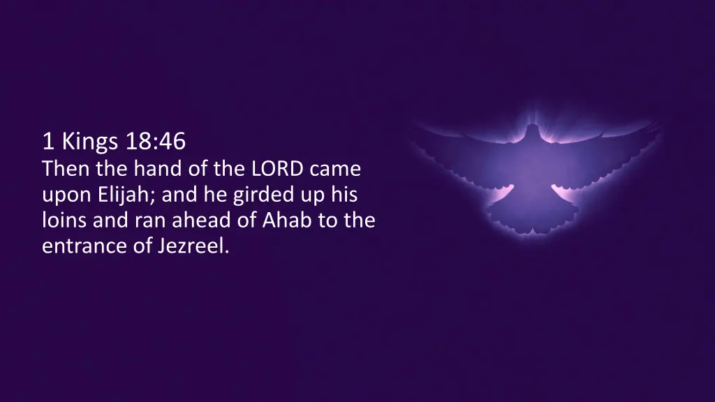 1 kings 18 46 then the hand of the lord came upon