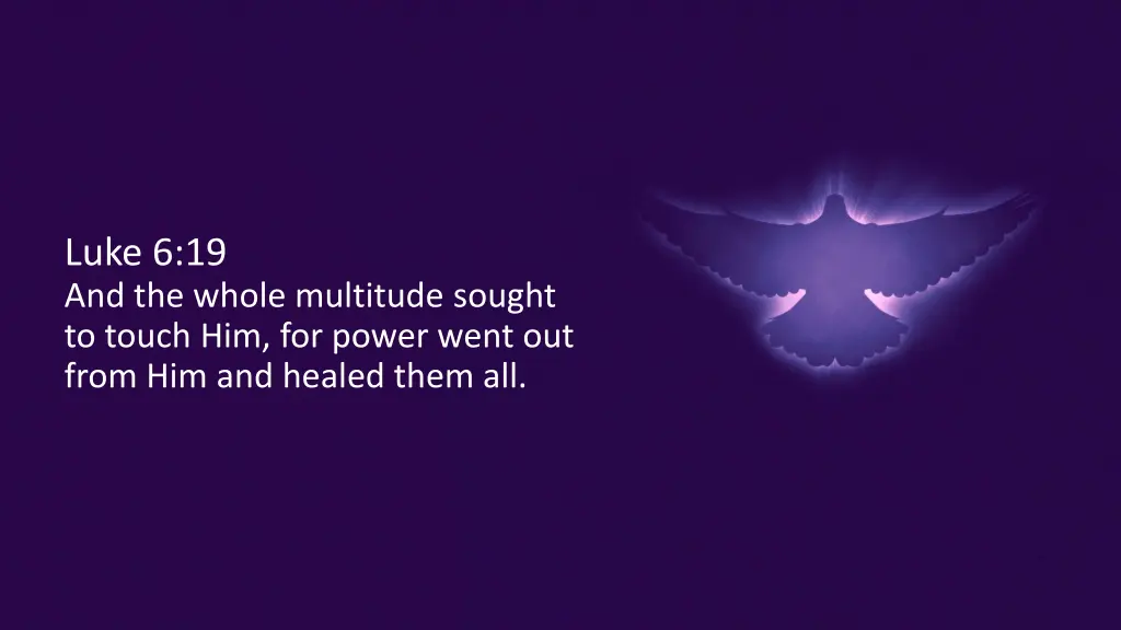 luke 6 19 and the whole multitude sought to touch