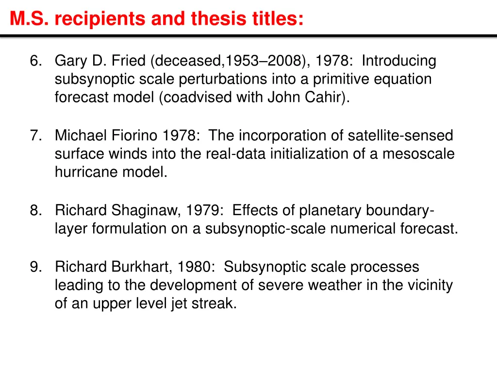 m s recipients and thesis titles 1