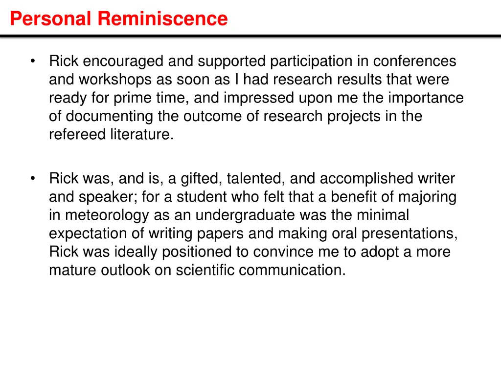 personal reminiscence 4