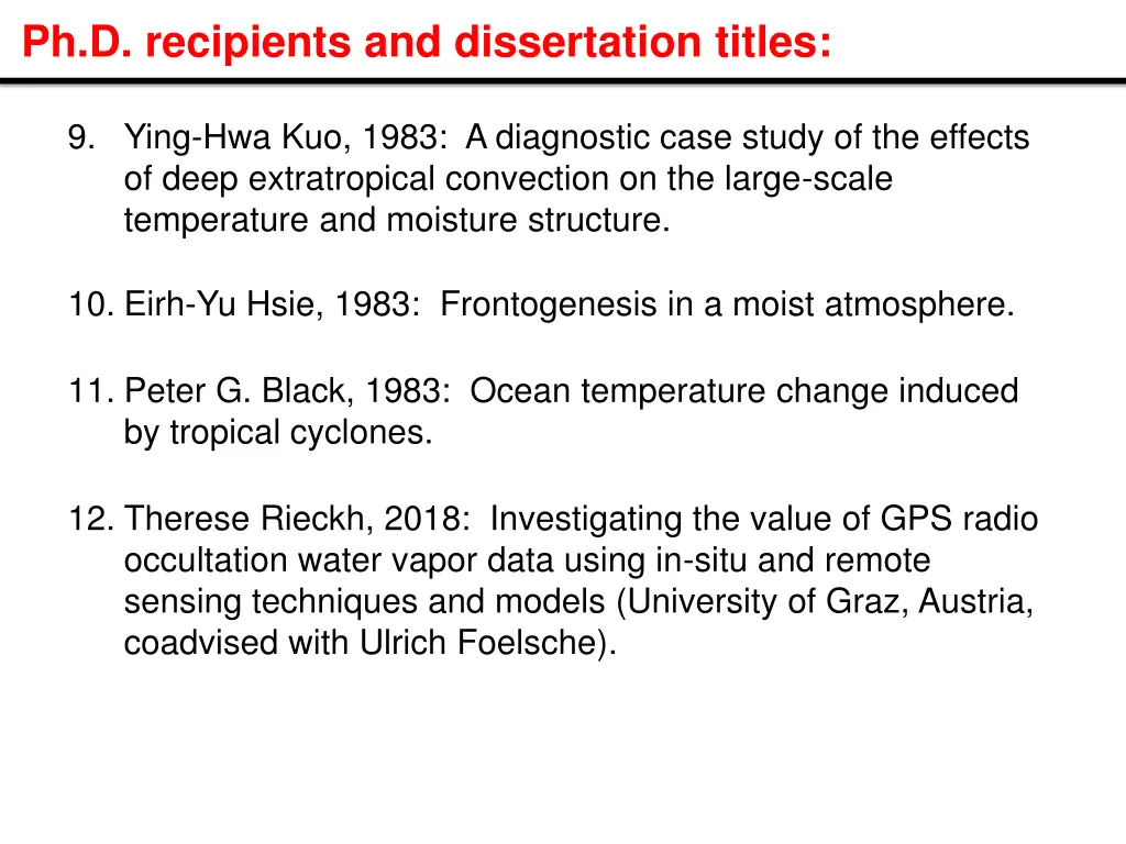 ph d recipients and dissertation titles 2