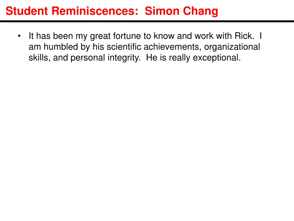 student reminiscences simon chang 1