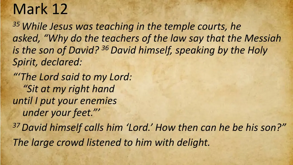 mark 12 35 while jesus was teaching in the temple