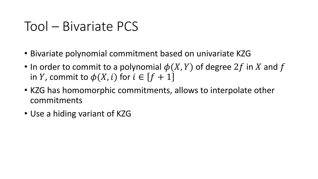 tool bivariate pcs