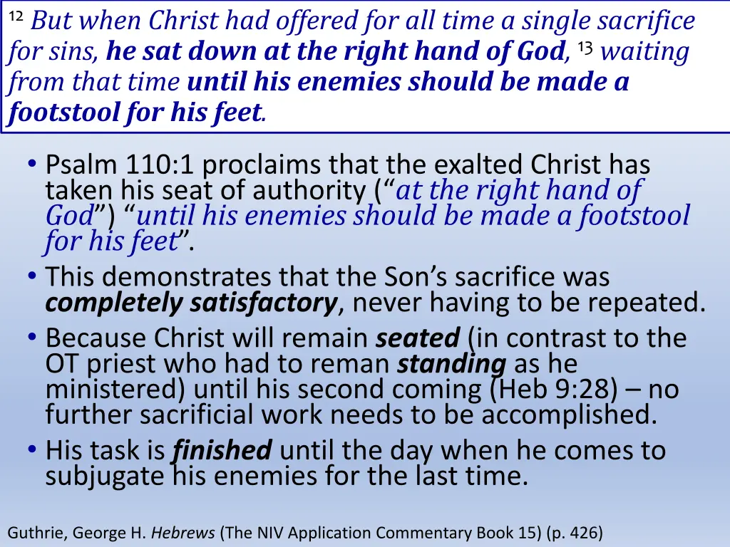 12 but when christ had offered for all time 1