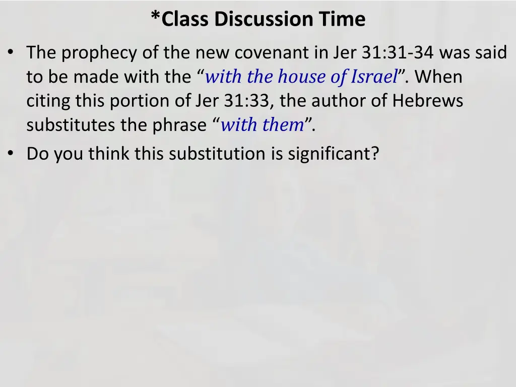 class discussion time 2