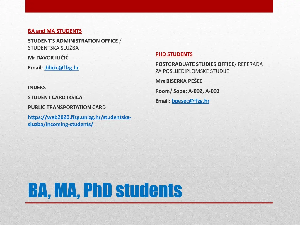 ba and ma students