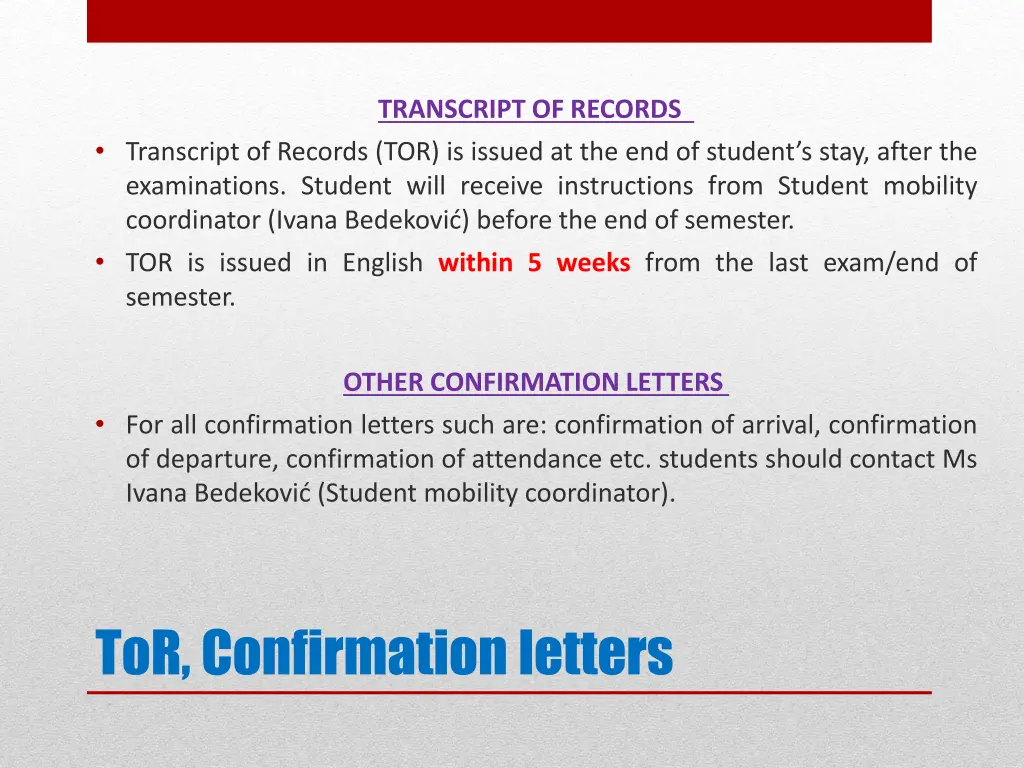 transcript of records