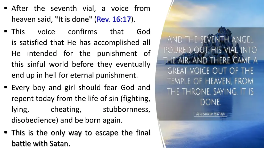 after the seventh vial a voice from heaven said