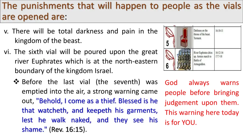 the punishments that will happen to people 1