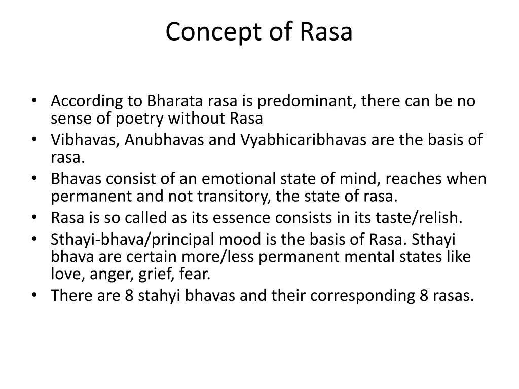 concept of rasa