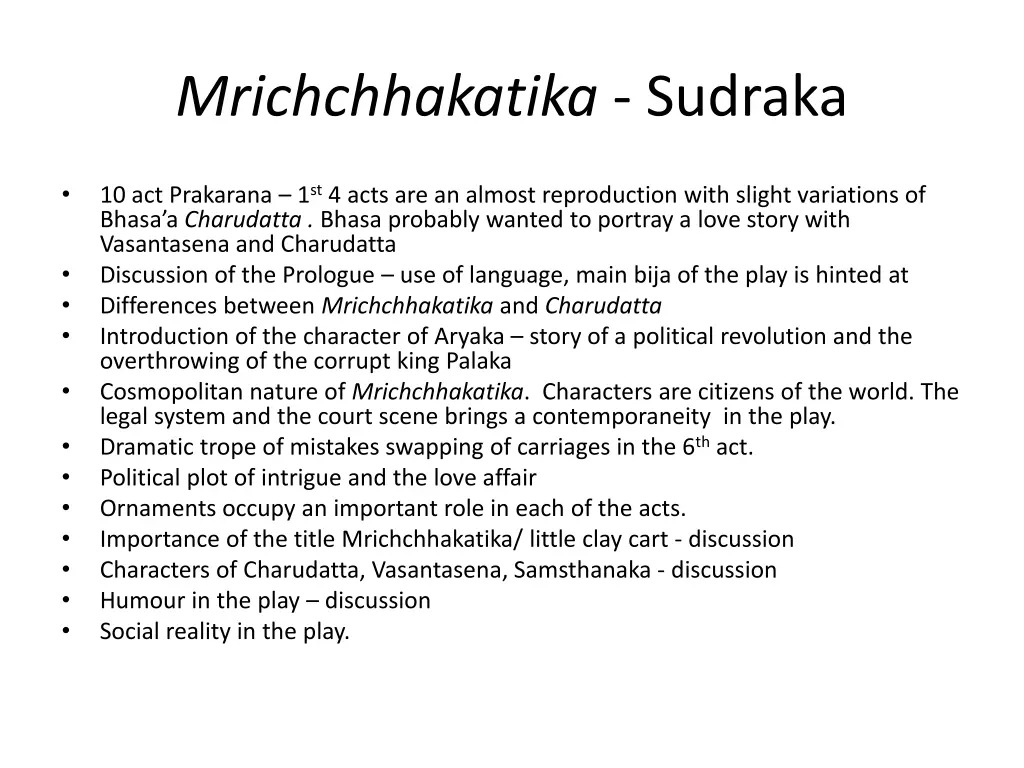 mrichchhakatika sudraka