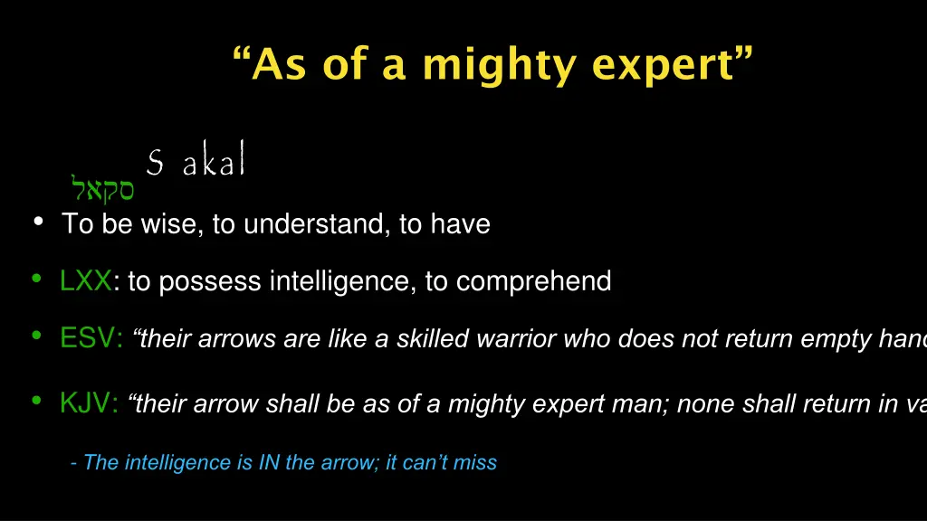 as of a mighty expert