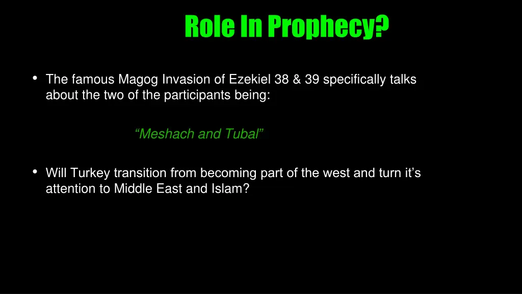 role in prophecy