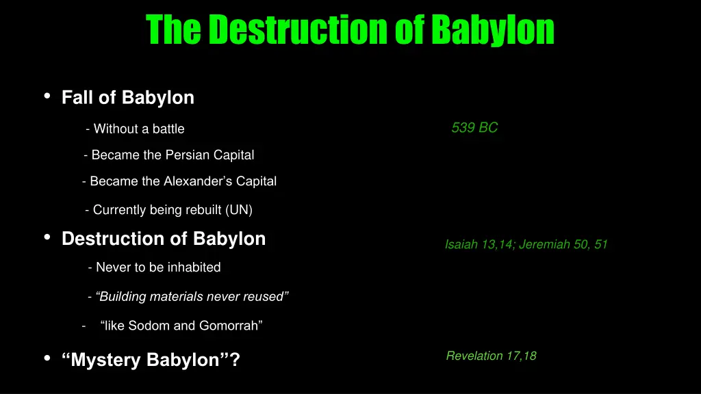 the destruction of babylon 1