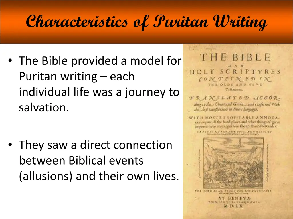 characteristics of puritan writing