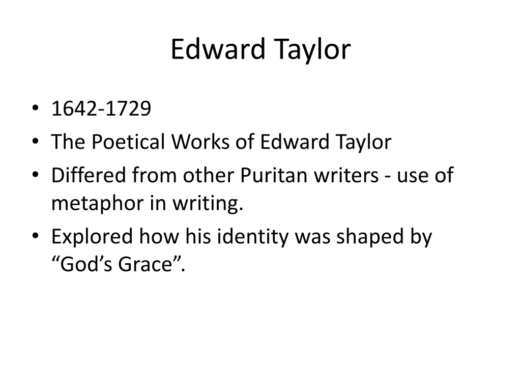edward taylor