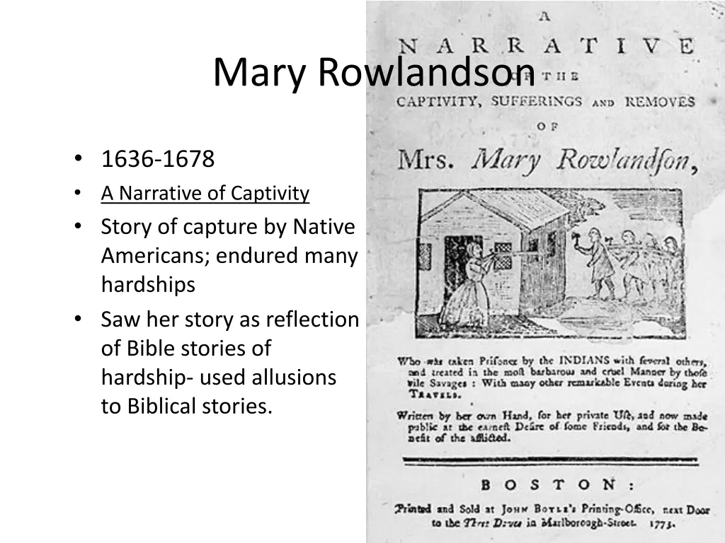 mary rowlandson