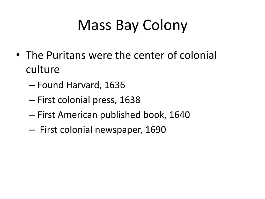 mass bay colony