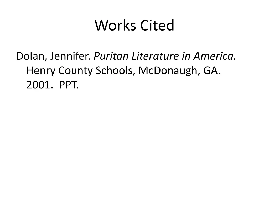 works cited