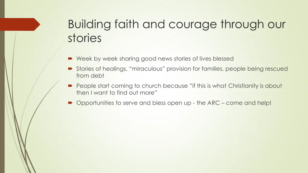building faith and courage through our stories