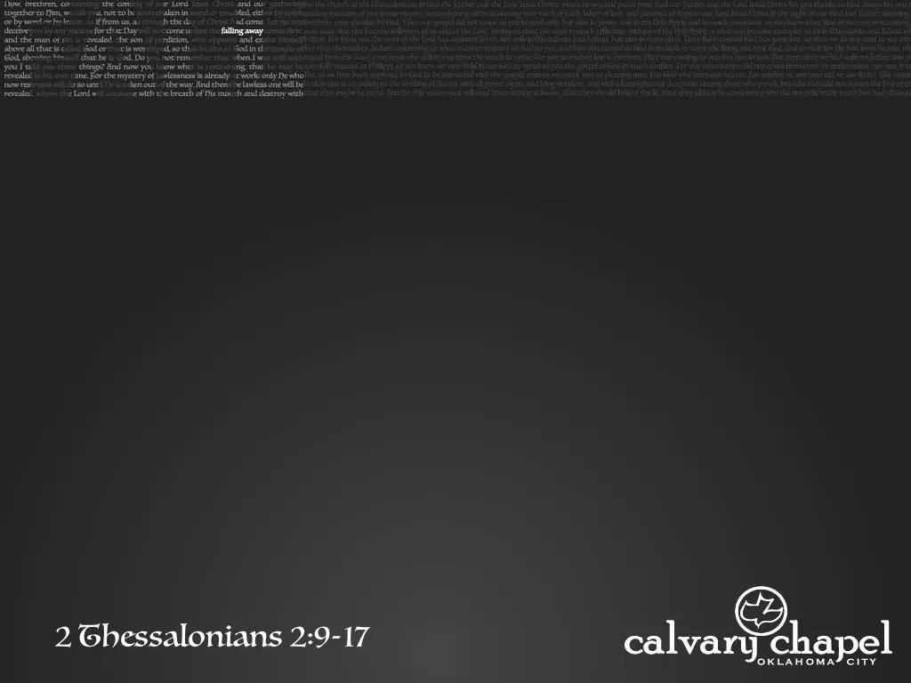 2 thessalonians 2 9 17 7