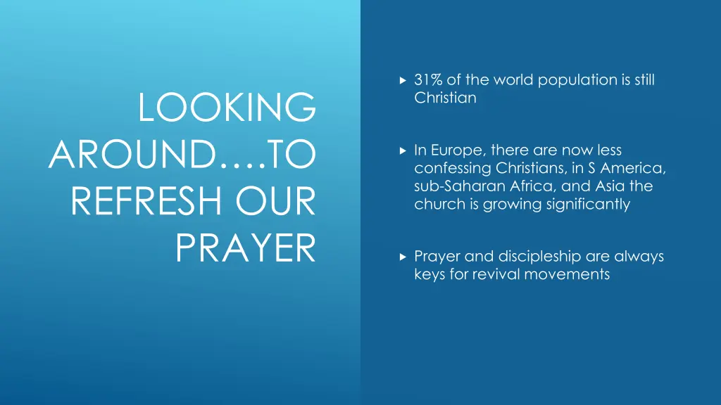 31 of the world population is still christian