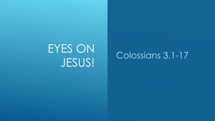 eyes on jesus