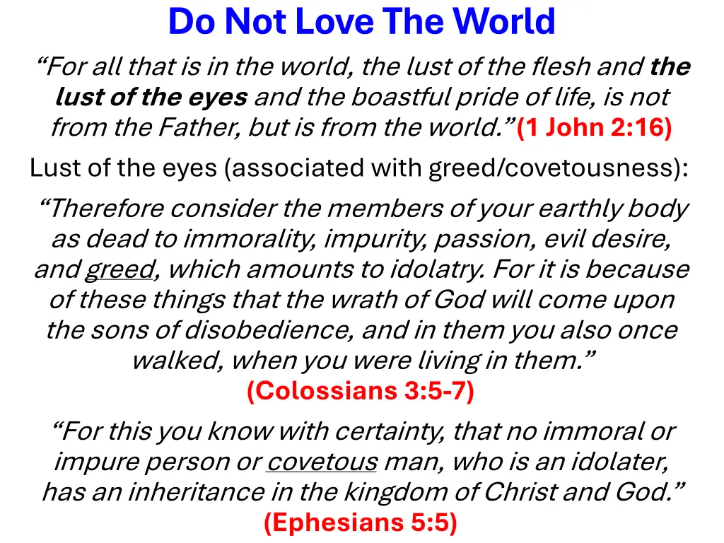 do not love the world for all that 1