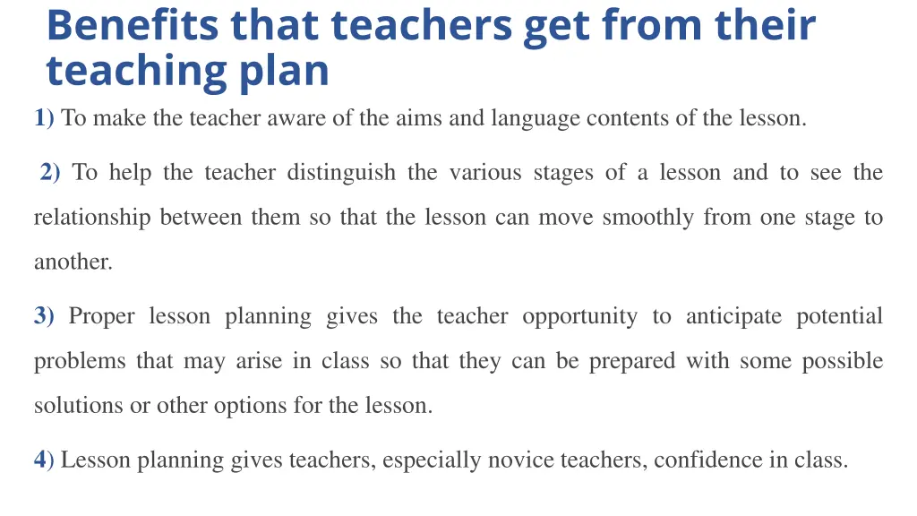 benefits that teachers get from their teaching