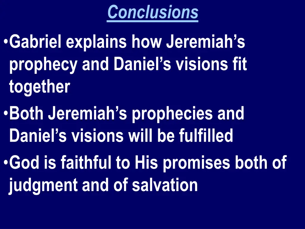 conclusions