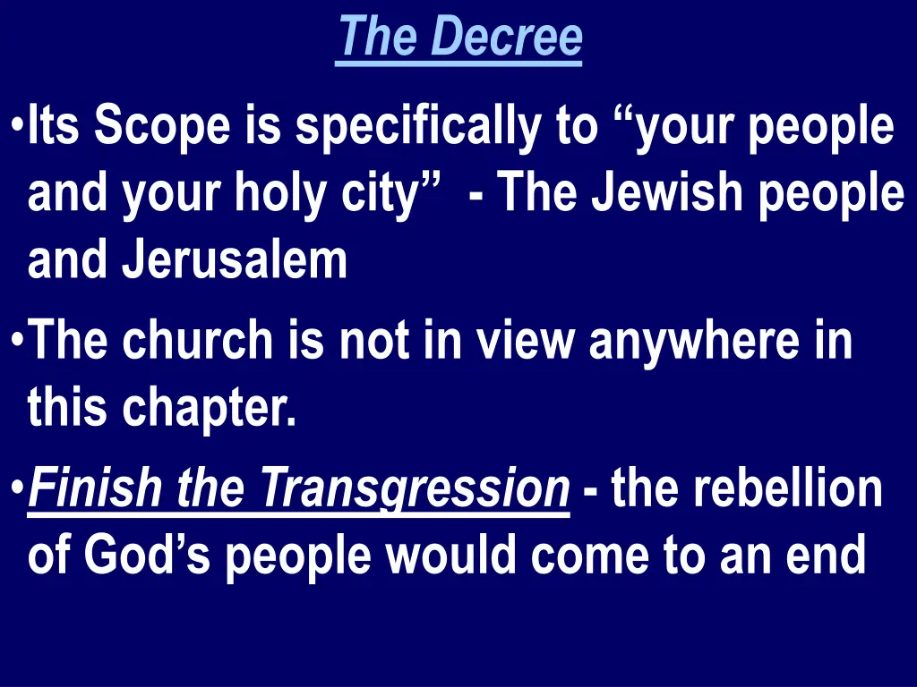 the decree